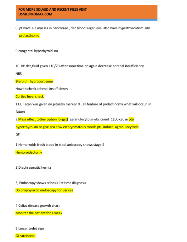 July 2024 USMLE Step 2 Recalls: Full month bundle