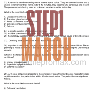 "USMLE Step 1 March 2025 High-Yield Recalls: Quick Review & Key Concepts"